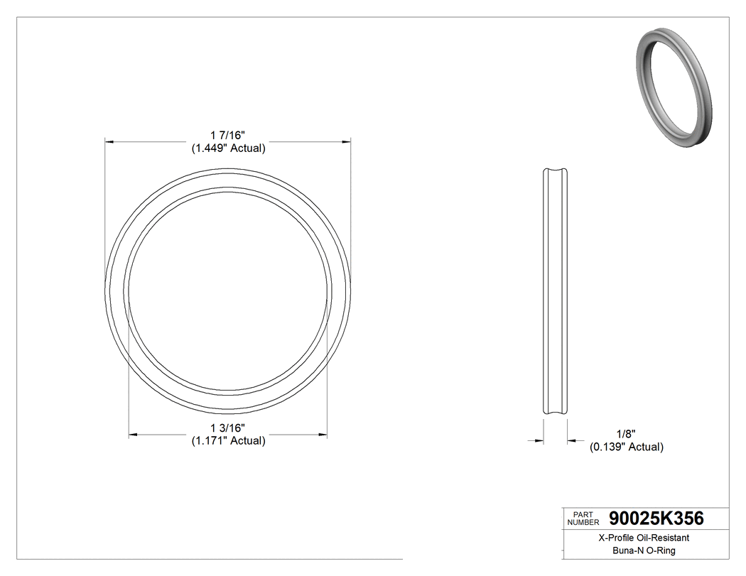 Technical drawing - 90025K356